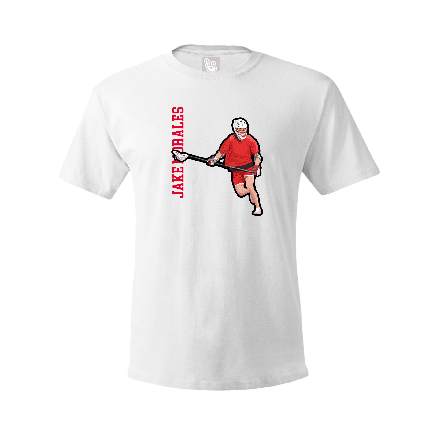 Tee — Name Vertical in White