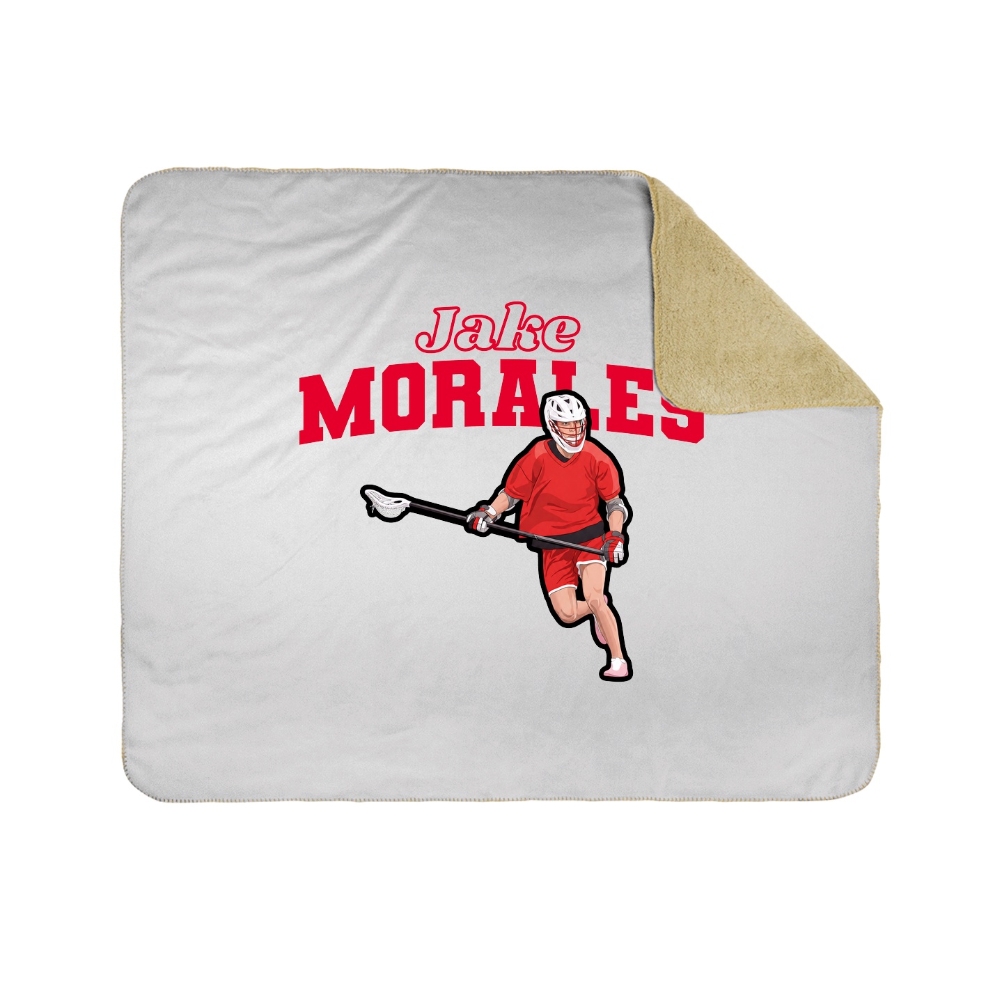 Throw Blanket — Name Arch in White