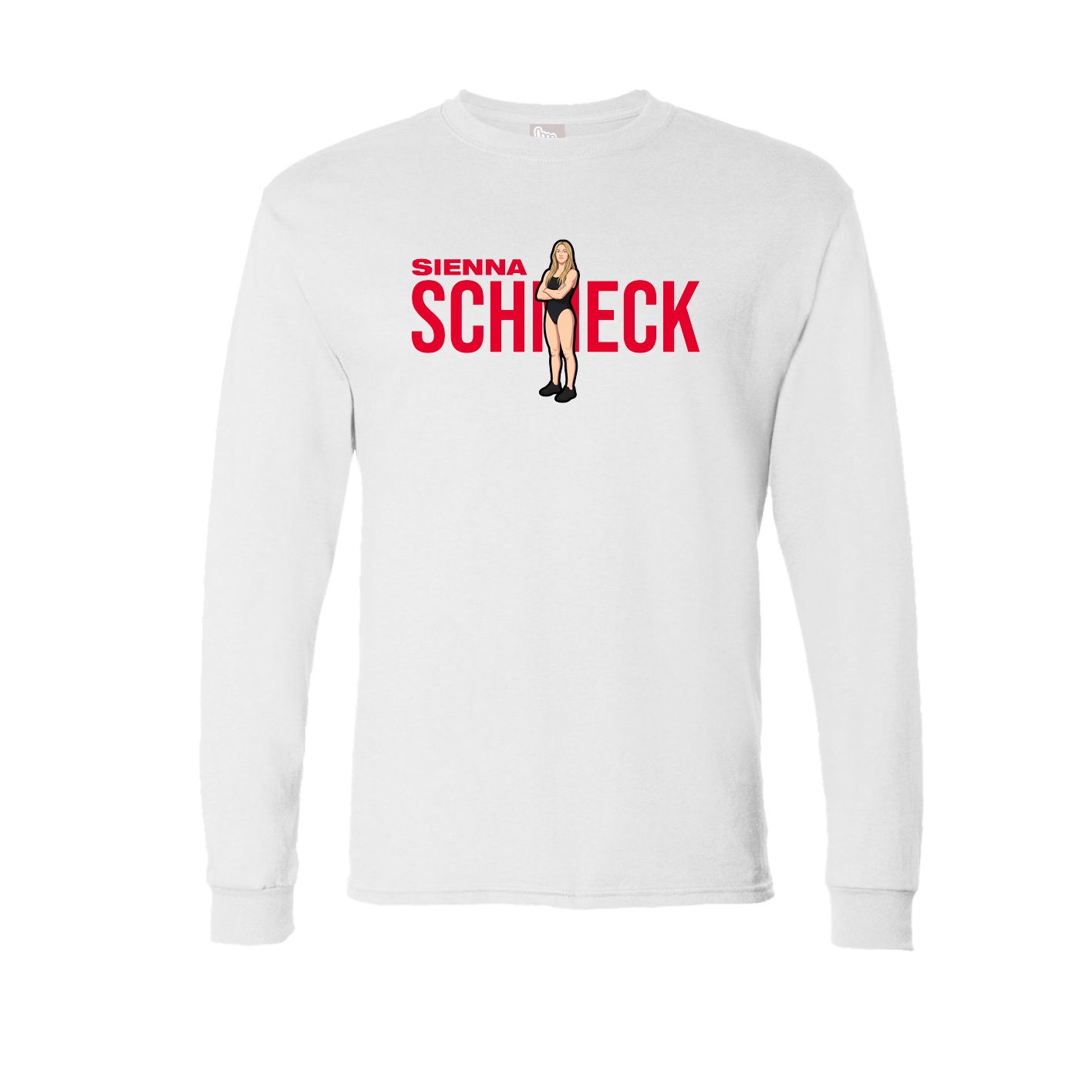 Long Sleeve Tee — Player Name in White