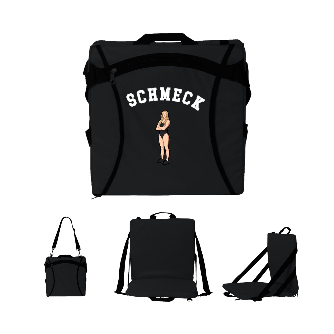 Folding Stadium Seat — Shirsey Arch in Black