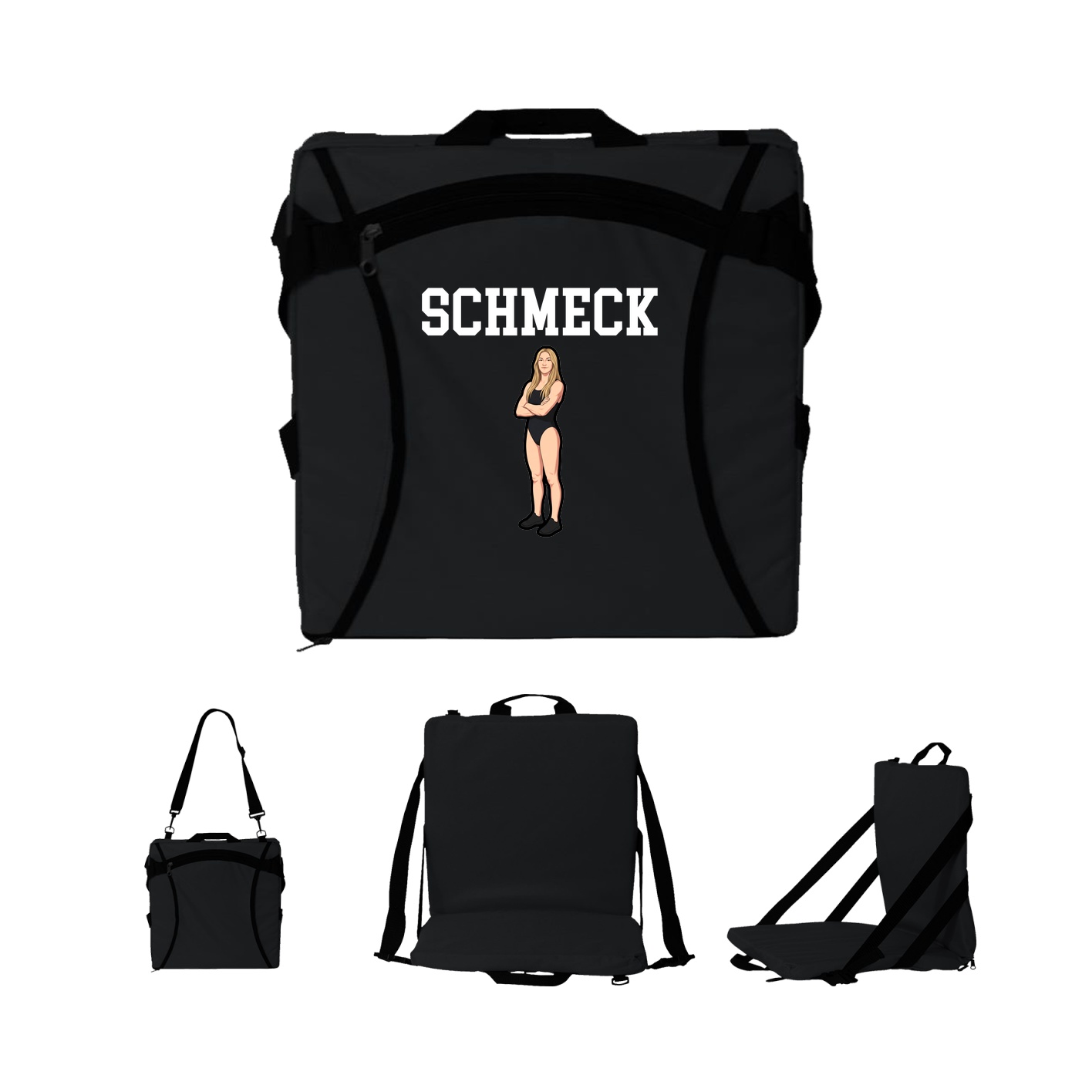 Folding Stadium Seat — Shirsey in Black