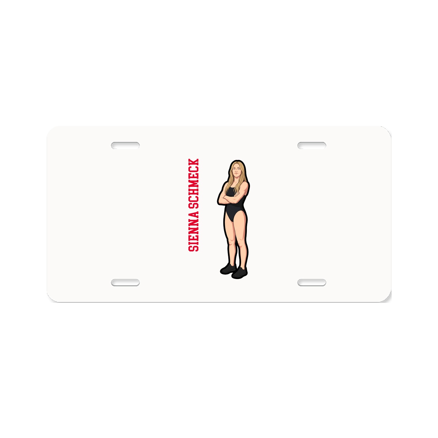 License Plate — Name Vertical in Classic