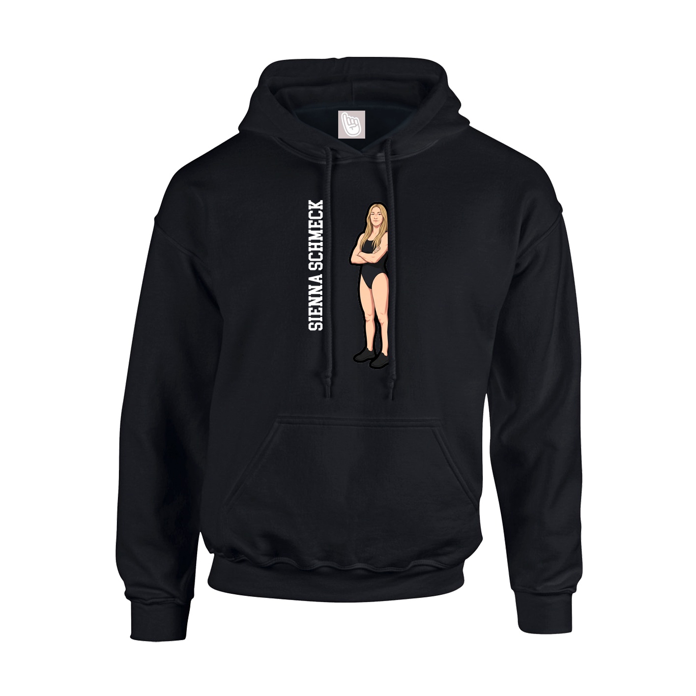 Youth Hoodie — Name Vertical in Black