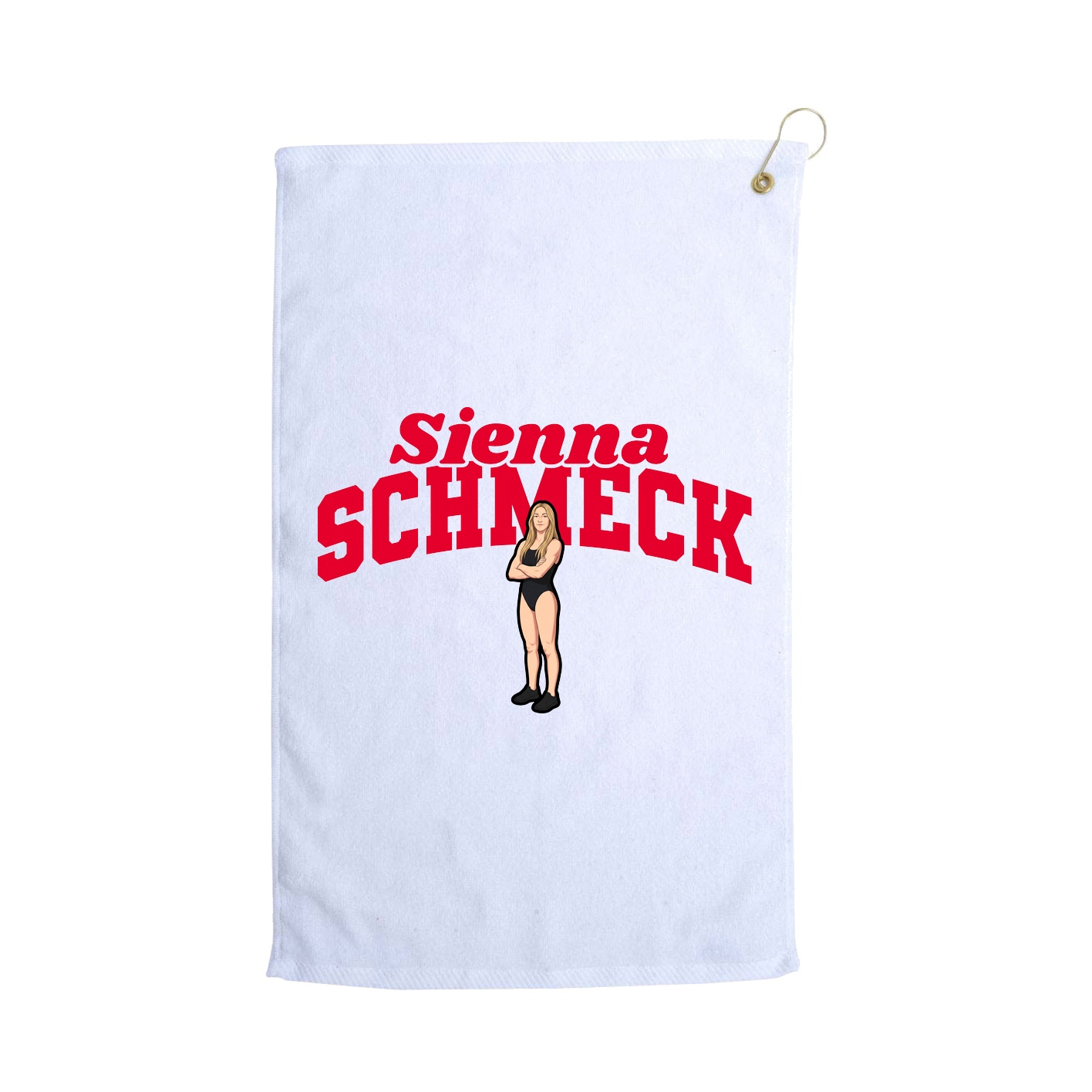 Golf Towel — Signature Arch in White