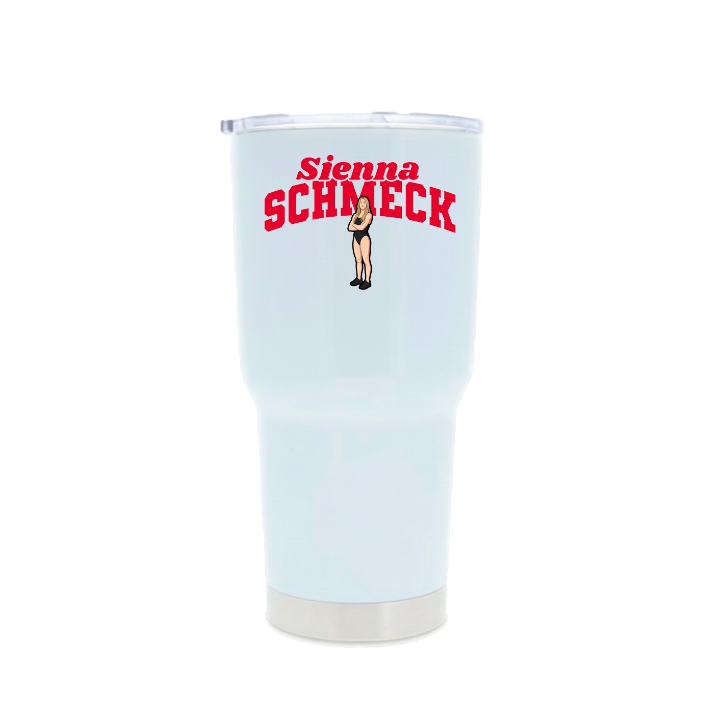 30oz Stainless Steel Tumbler — Signature Arch in White