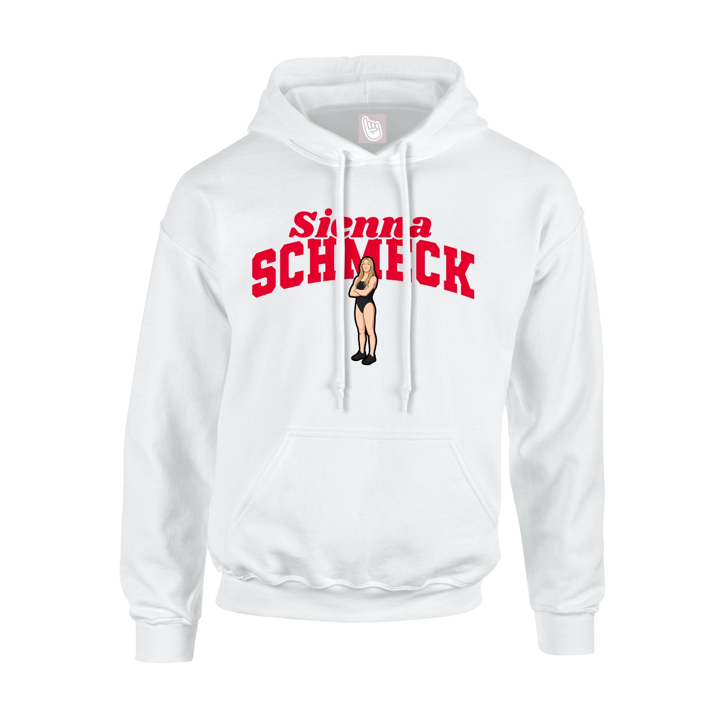 Hoodie — Signature Arch in White