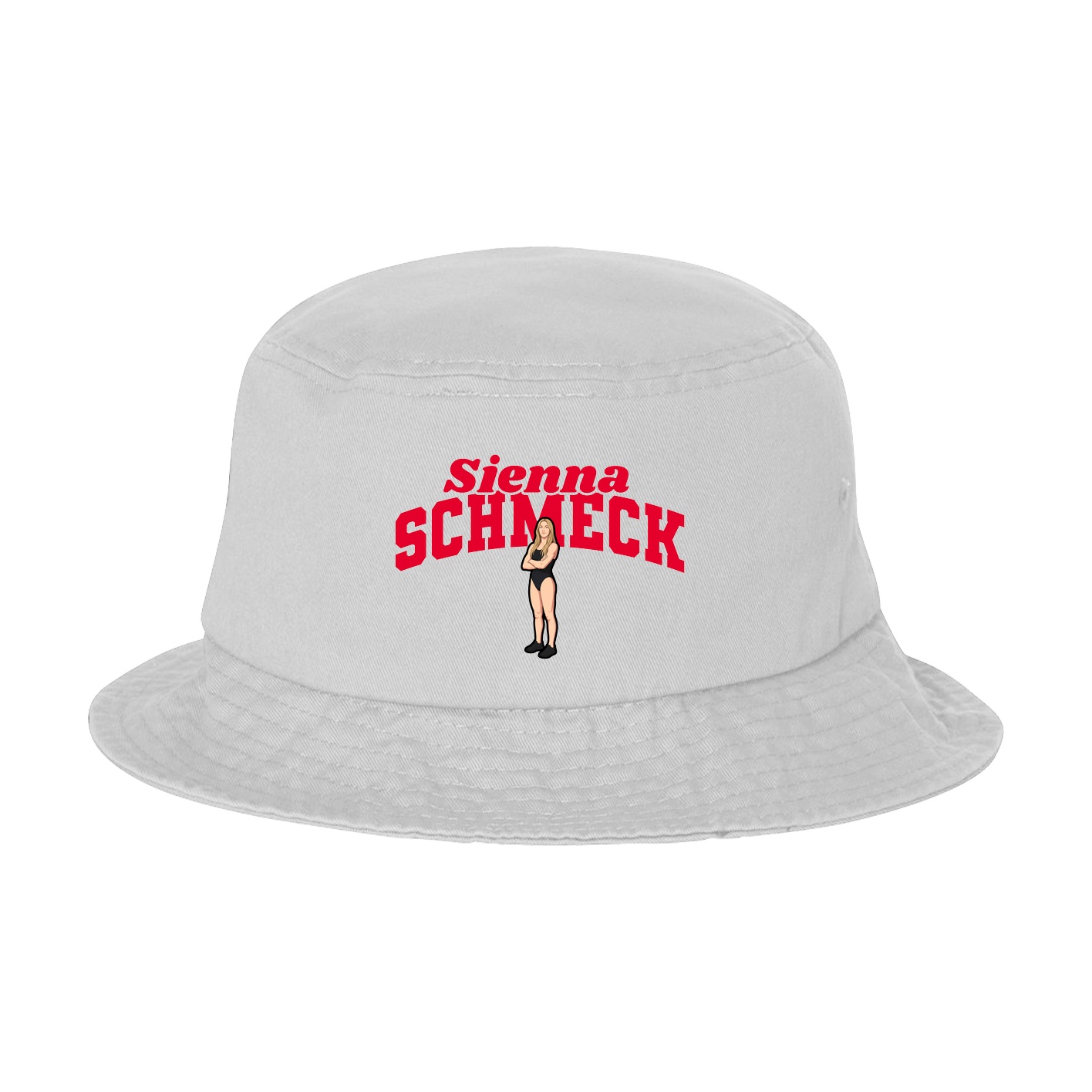 Bucket Cap — Signature Arch in White