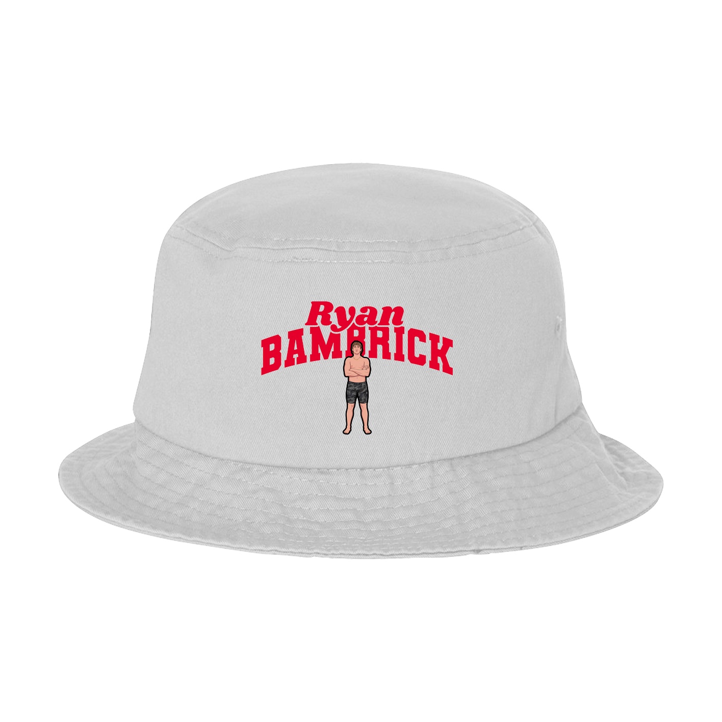 Bucket Cap — Signature Arch in White