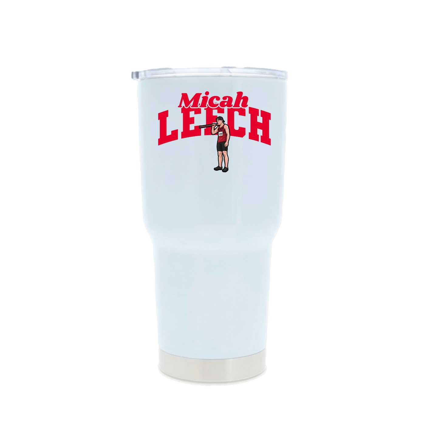 30oz Stainless Steel Tumbler — Signature Arch in White