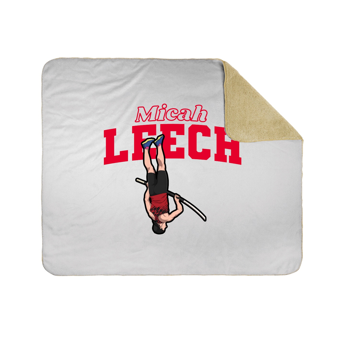 Throw Blanket — Name Arch in White