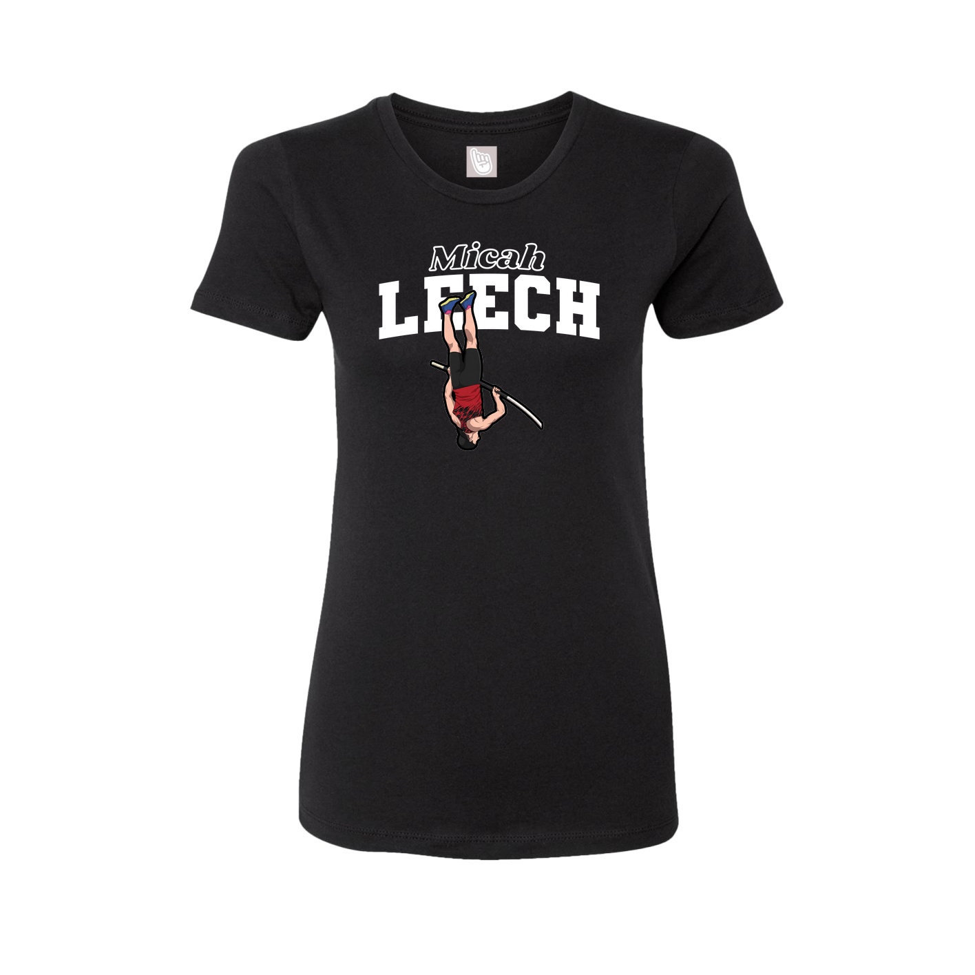 Fitted Women's Tee — Name Arch in Black