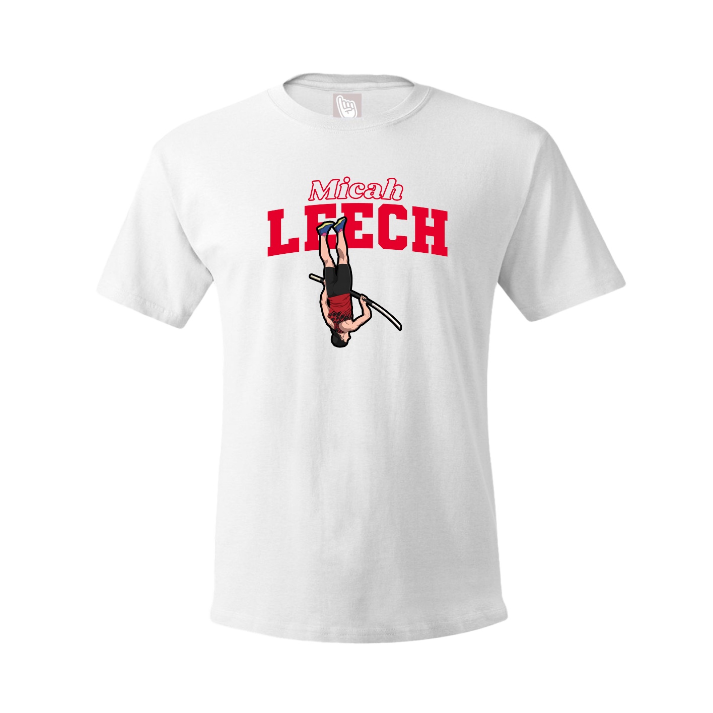 Youth Tee — Name Arch in White