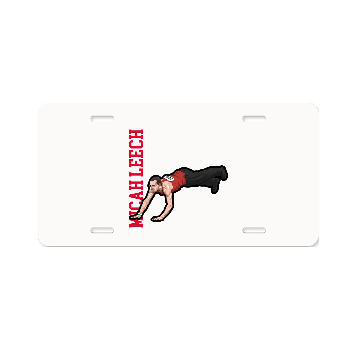 License Plate — Name Vertical in Classic