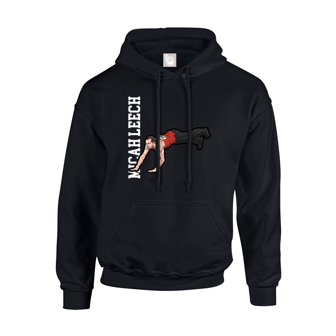 Youth Hoodie — Name Vertical in Black