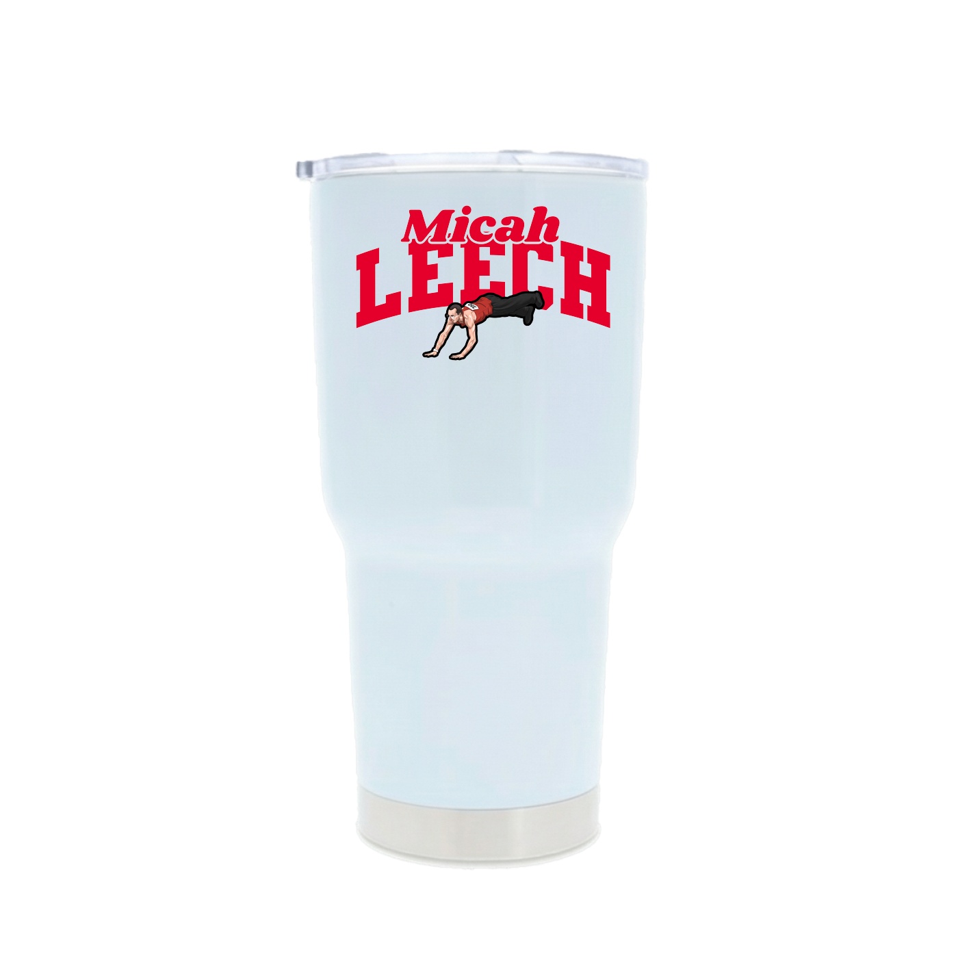 30oz Stainless Steel Tumbler — Signature Arch in White