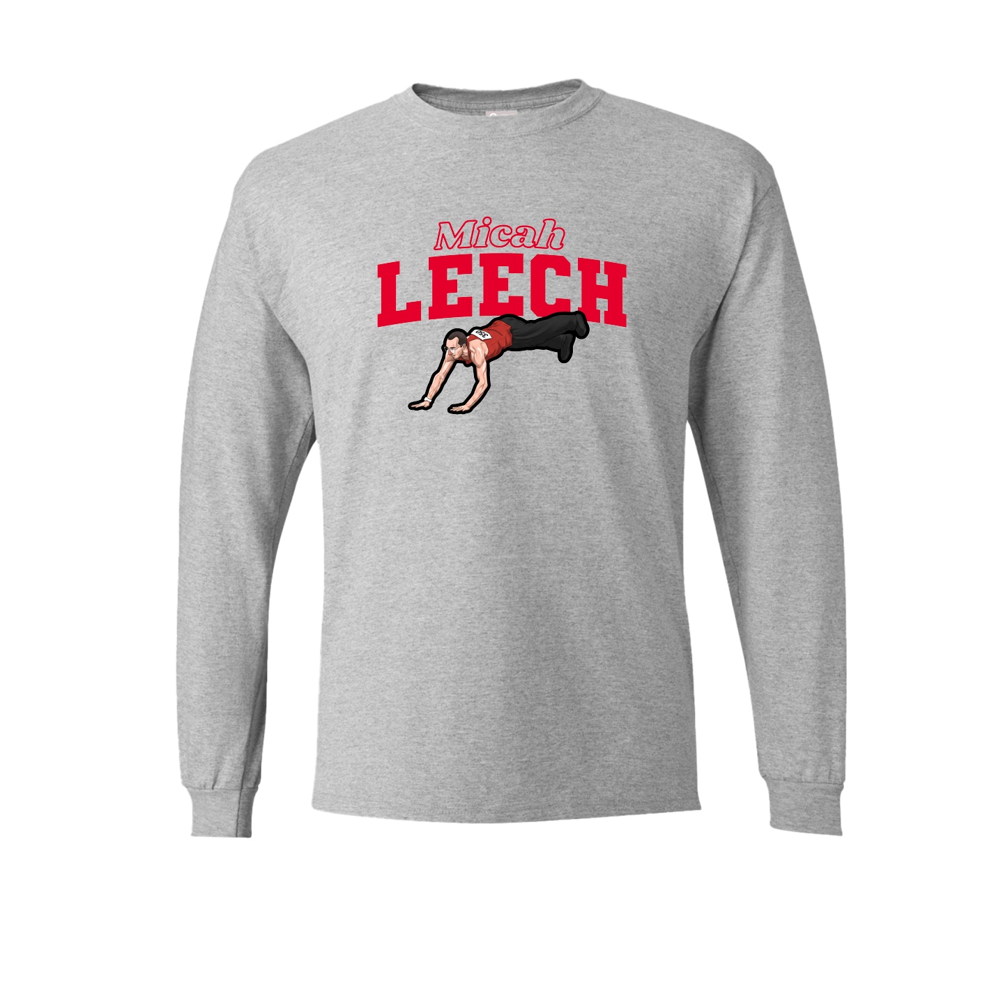 Long Sleeve Tee — Name Arch in Grey