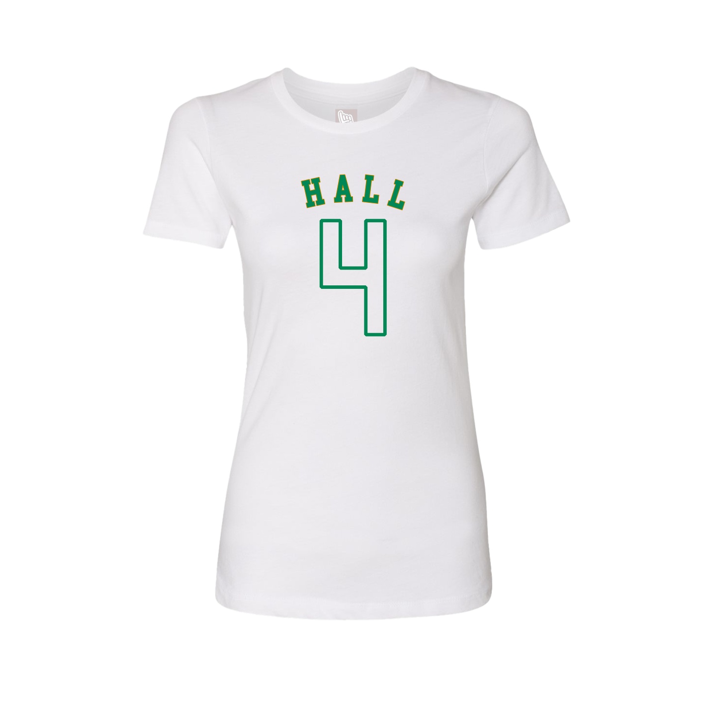 Fitted Women's Tee — Shirsey Arch in White