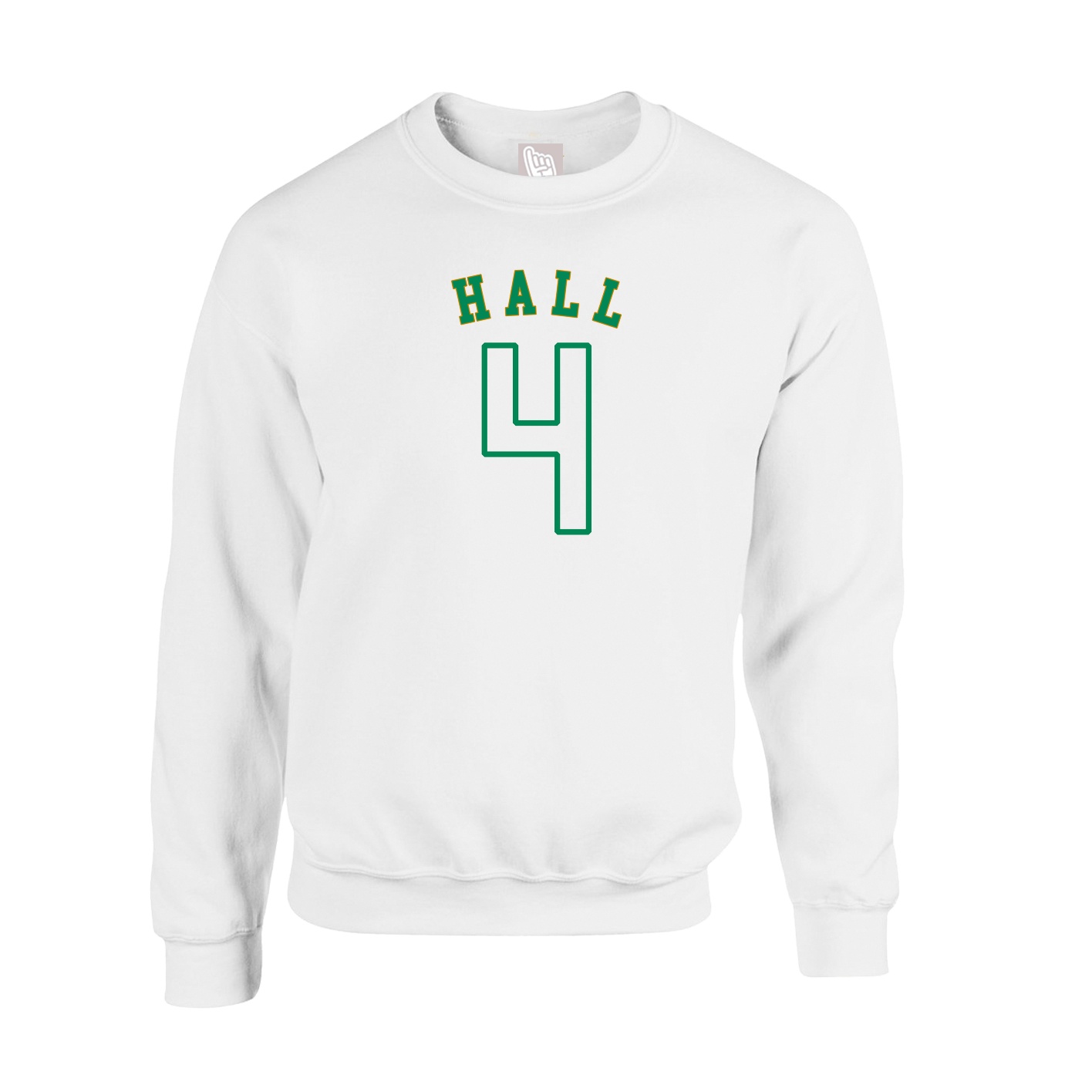 Fleece Crew — Shirsey Arch in White