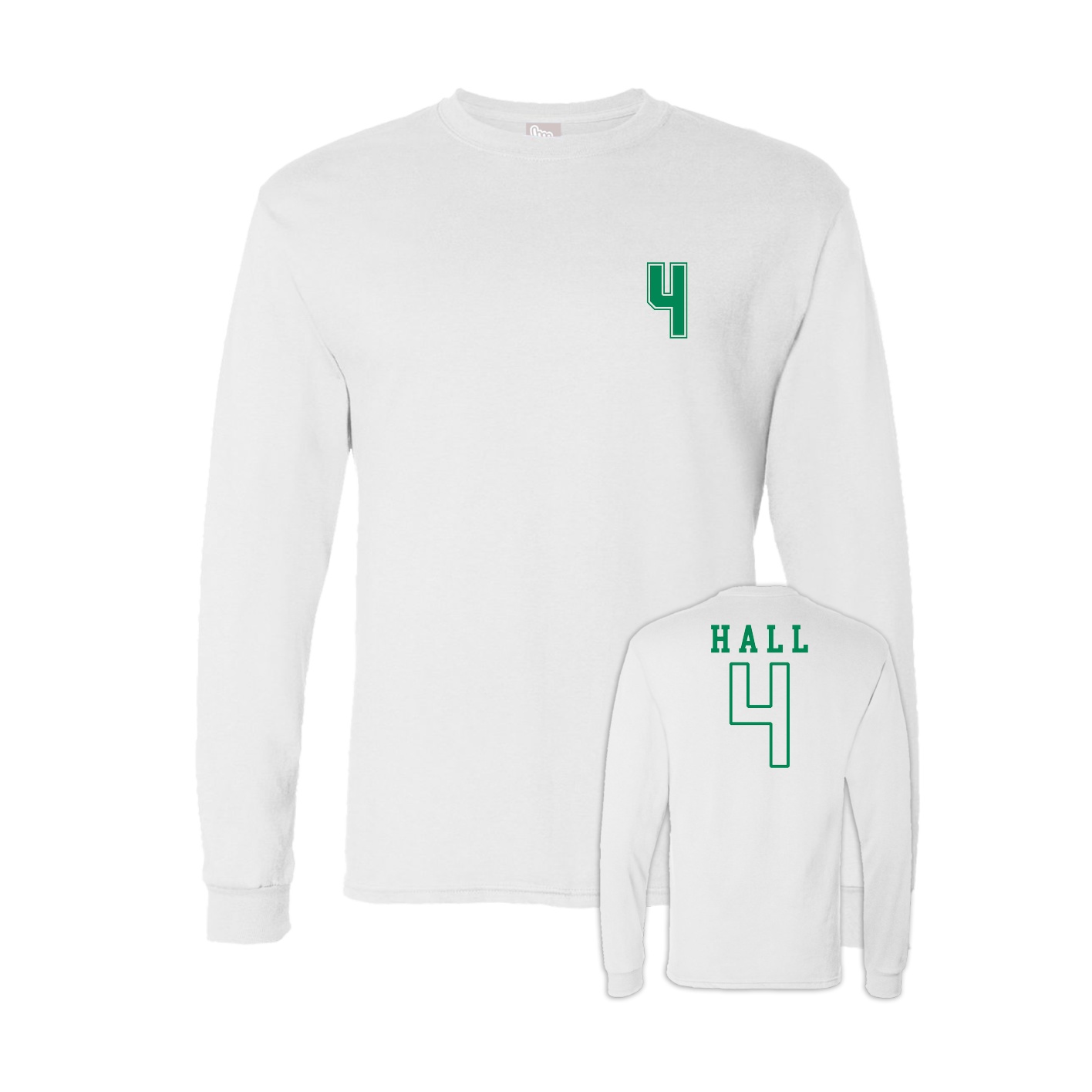 Long Sleeve Tee — Chest Back in White