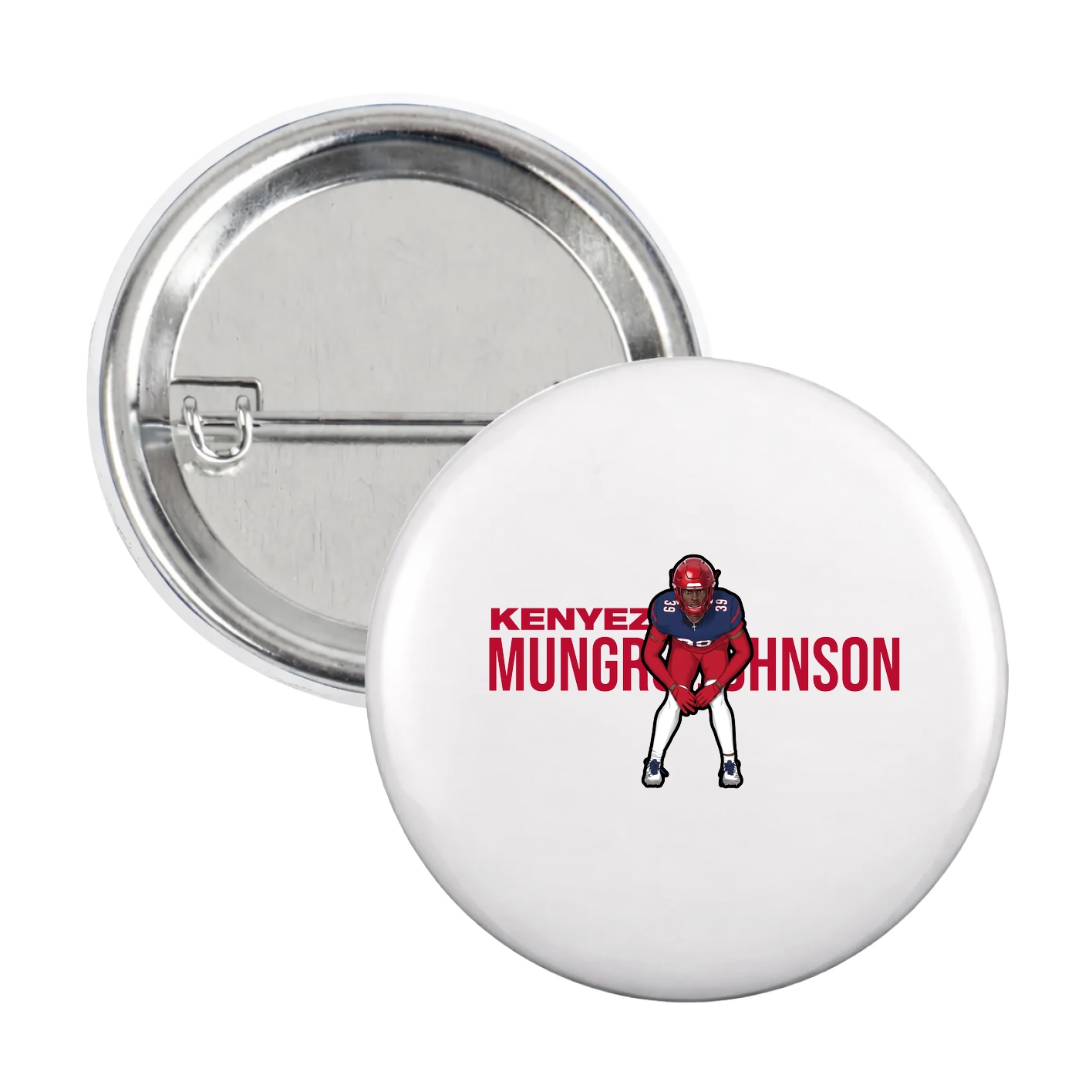 Game Day Button — Player Name in White