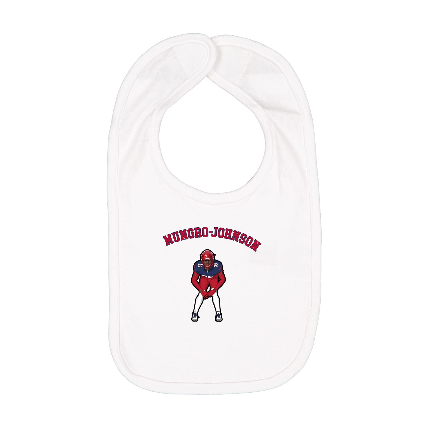 Infant Bib — Shirsey Arch in White
