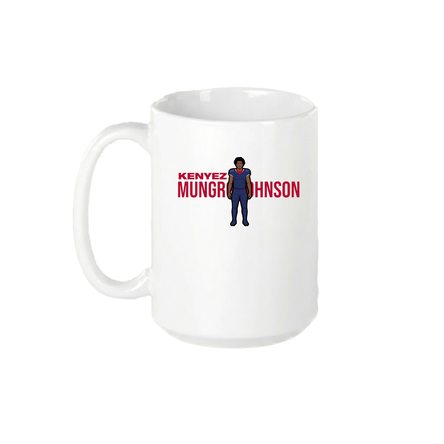 15oz Coffee Mug — Player Name in White