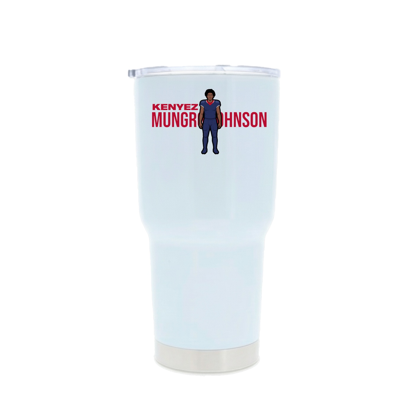 30oz Stainless Steel Tumbler — Player Name in White