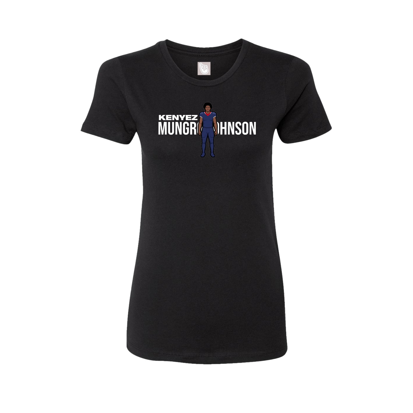Fitted Women's Tee — Player Name in Black