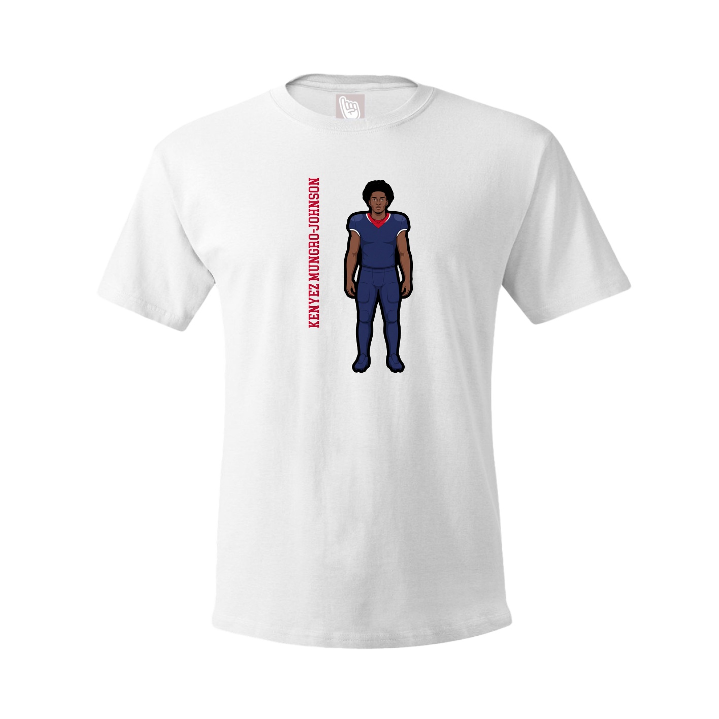 Tee — Name Vertical in White