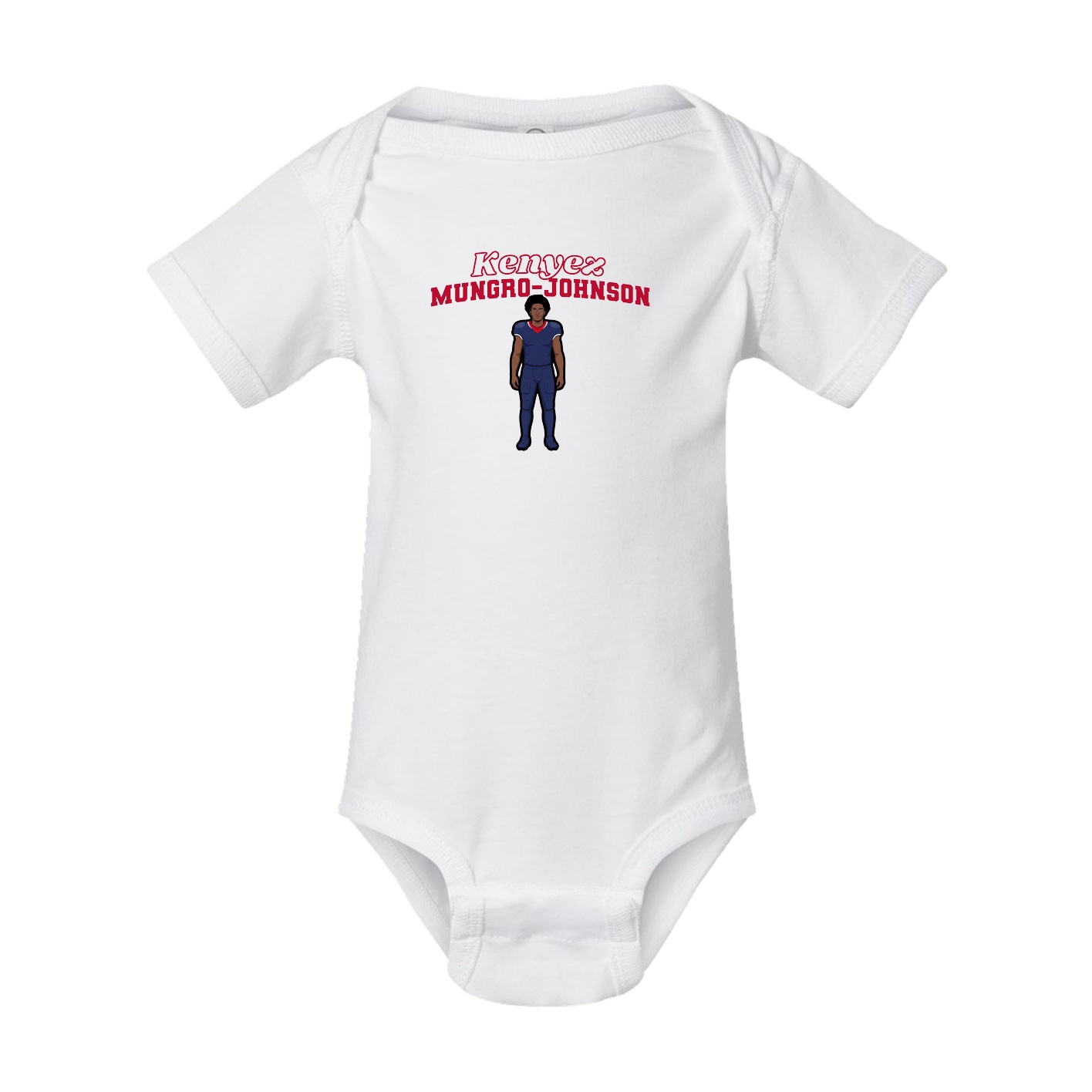 Baby Onesie — Name Arch in White