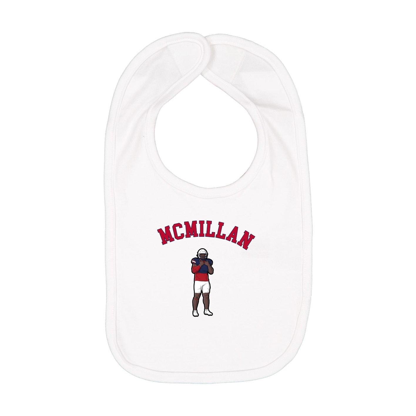 Infant Bib — Shirsey Arch in White