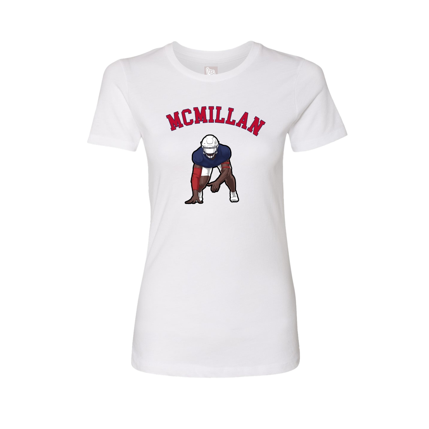 Fitted Women's Tee — Shirsey Arch in White