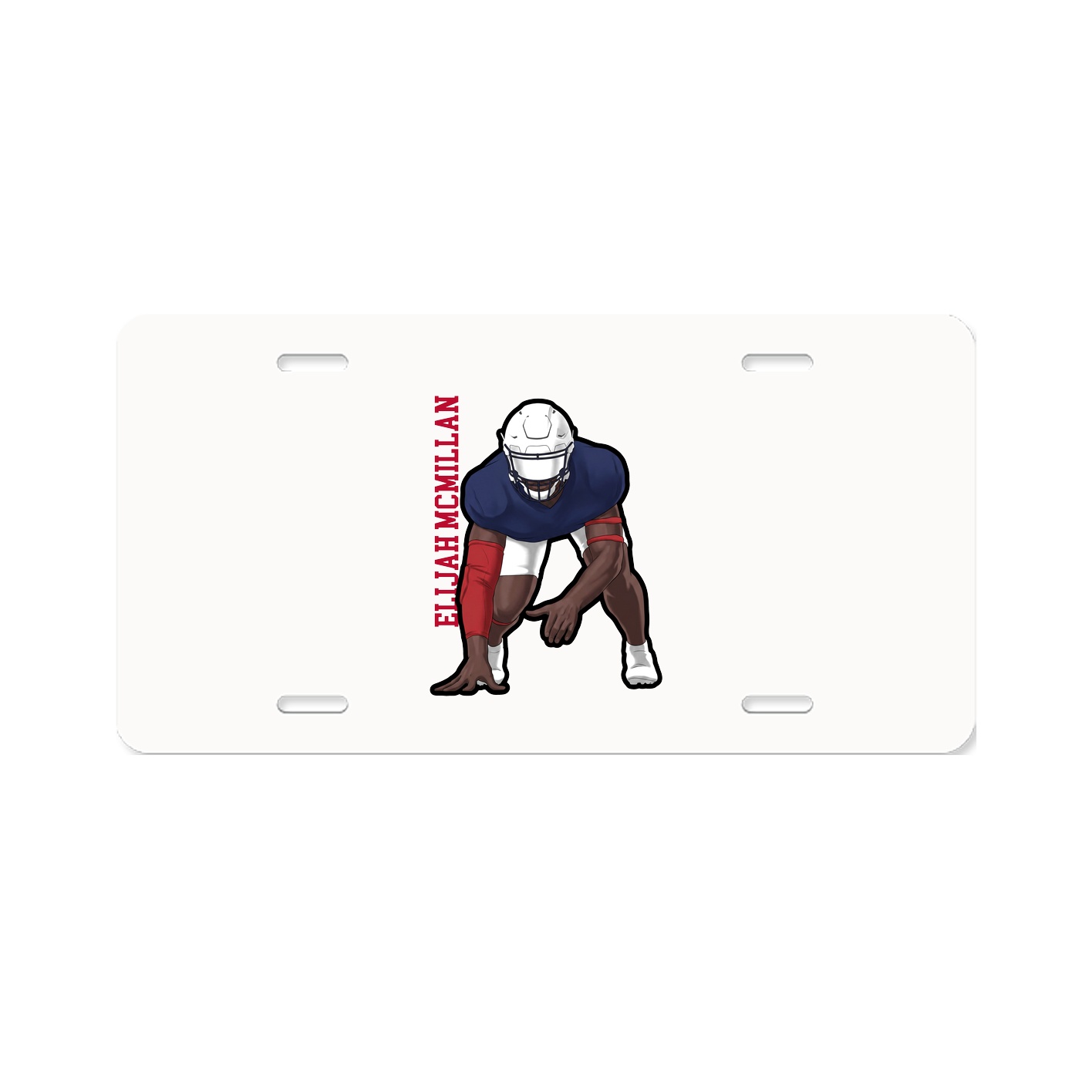 License Plate — Name Vertical in Classic
