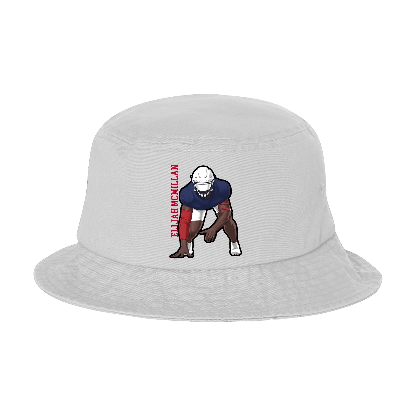 Bucket Cap — Name Vertical in White