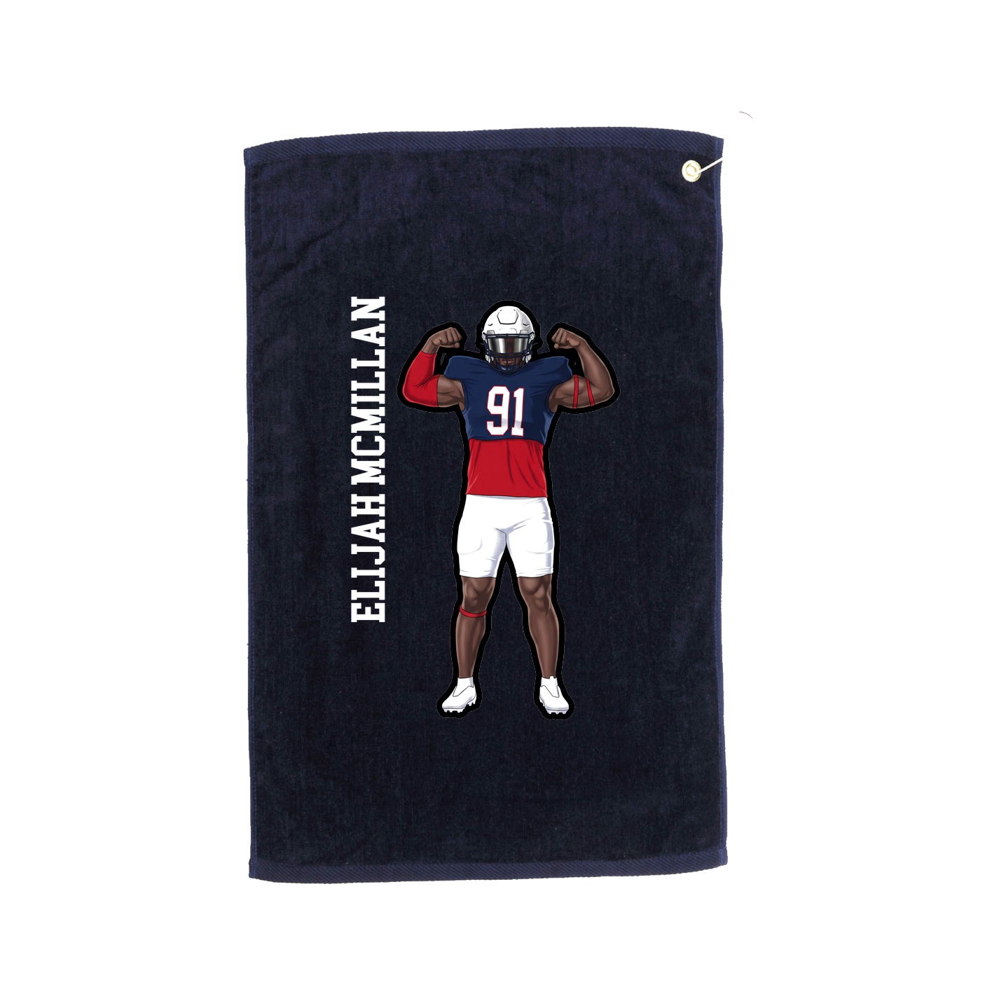 Golf Towel — Name Vertical in Navy