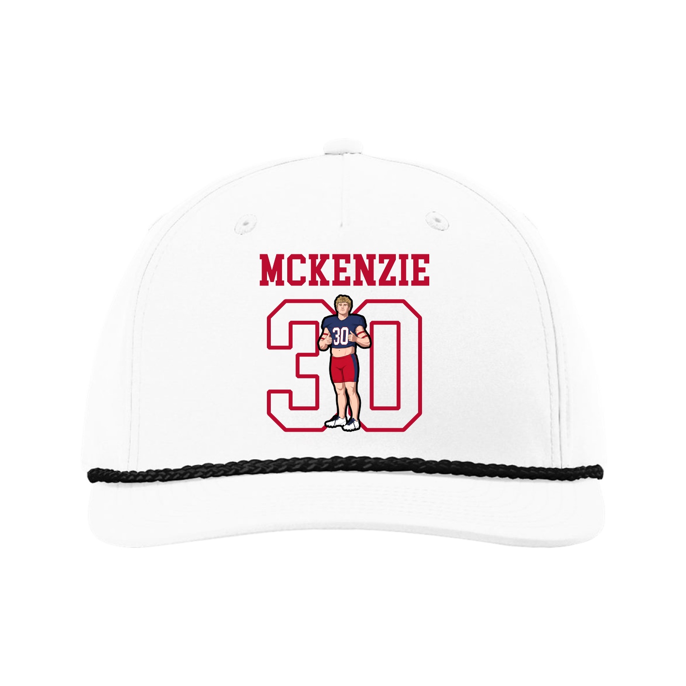 Five-Panel Classic Rope Cap — Shirsey in White