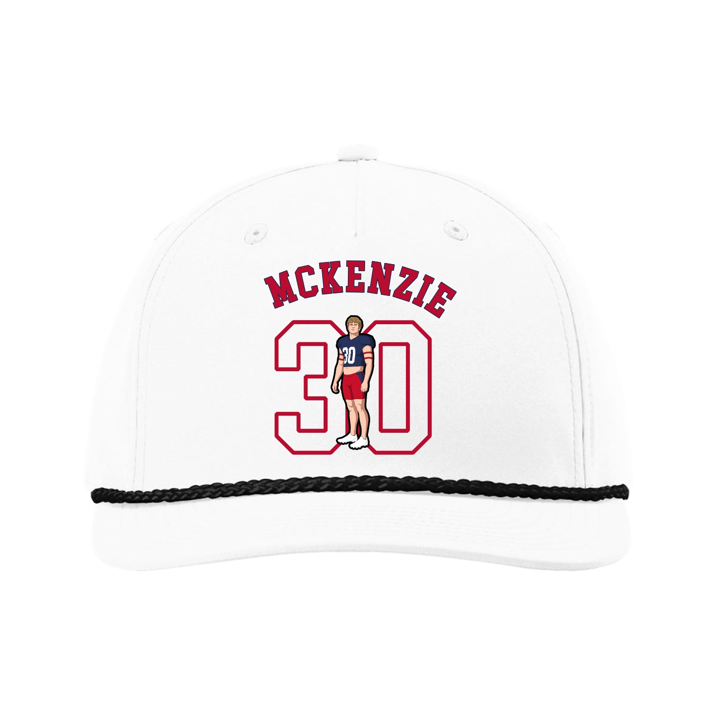 Five-Panel Classic Rope Cap — Shirsey Arch in White
