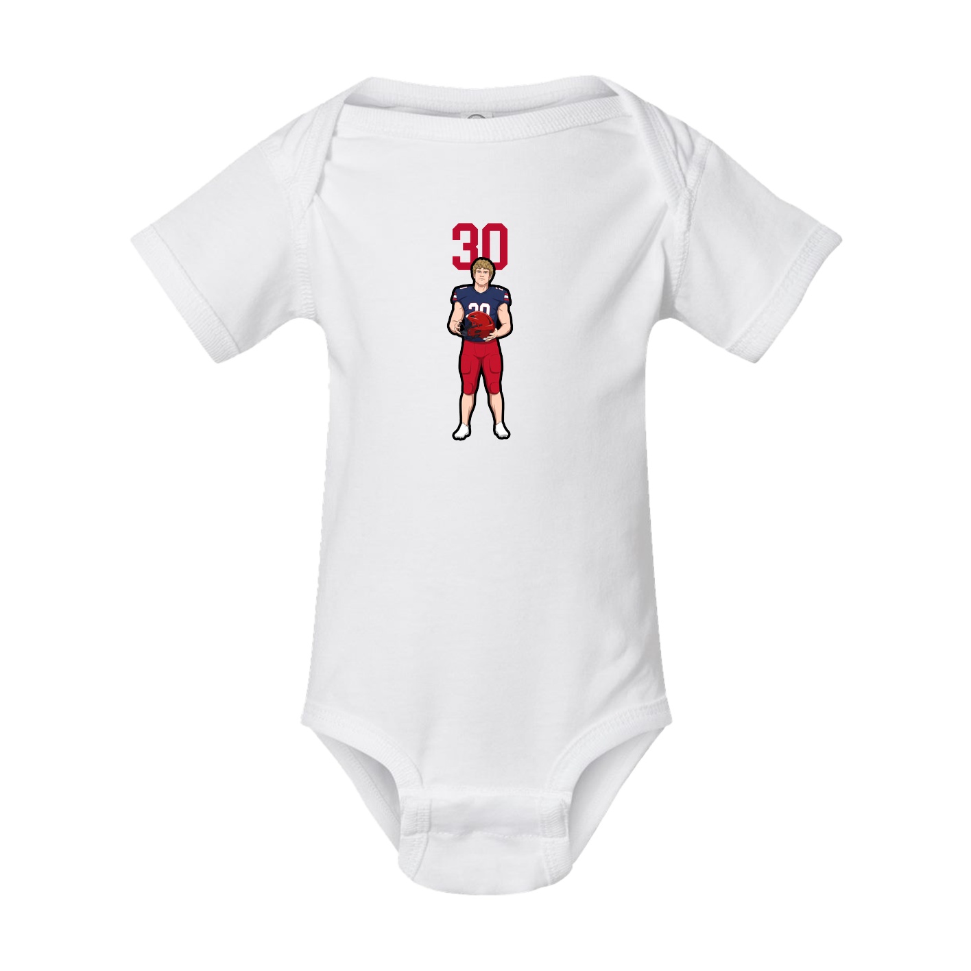 Baby Onesie — Number Top in White