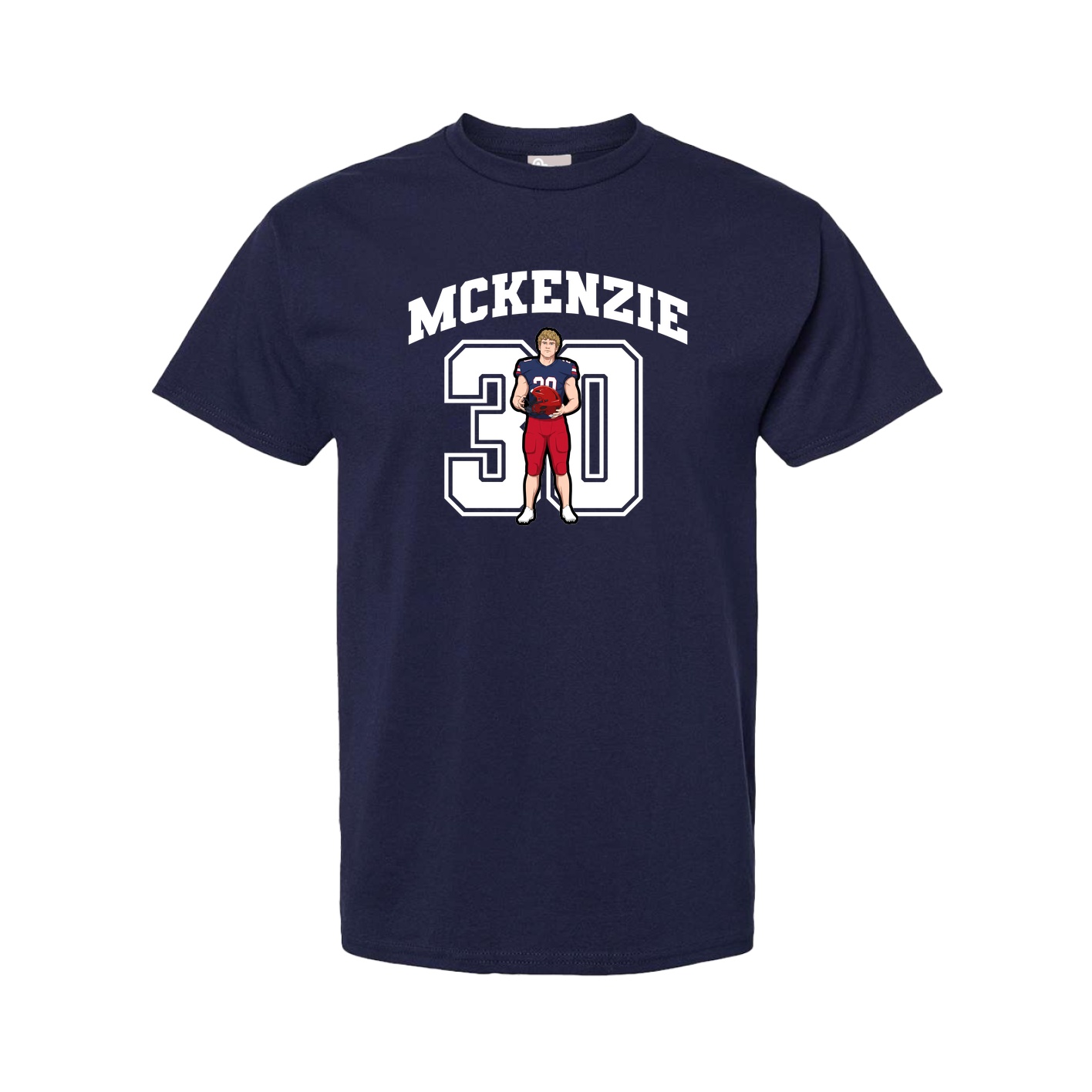 Youth Tee — Number in Navy