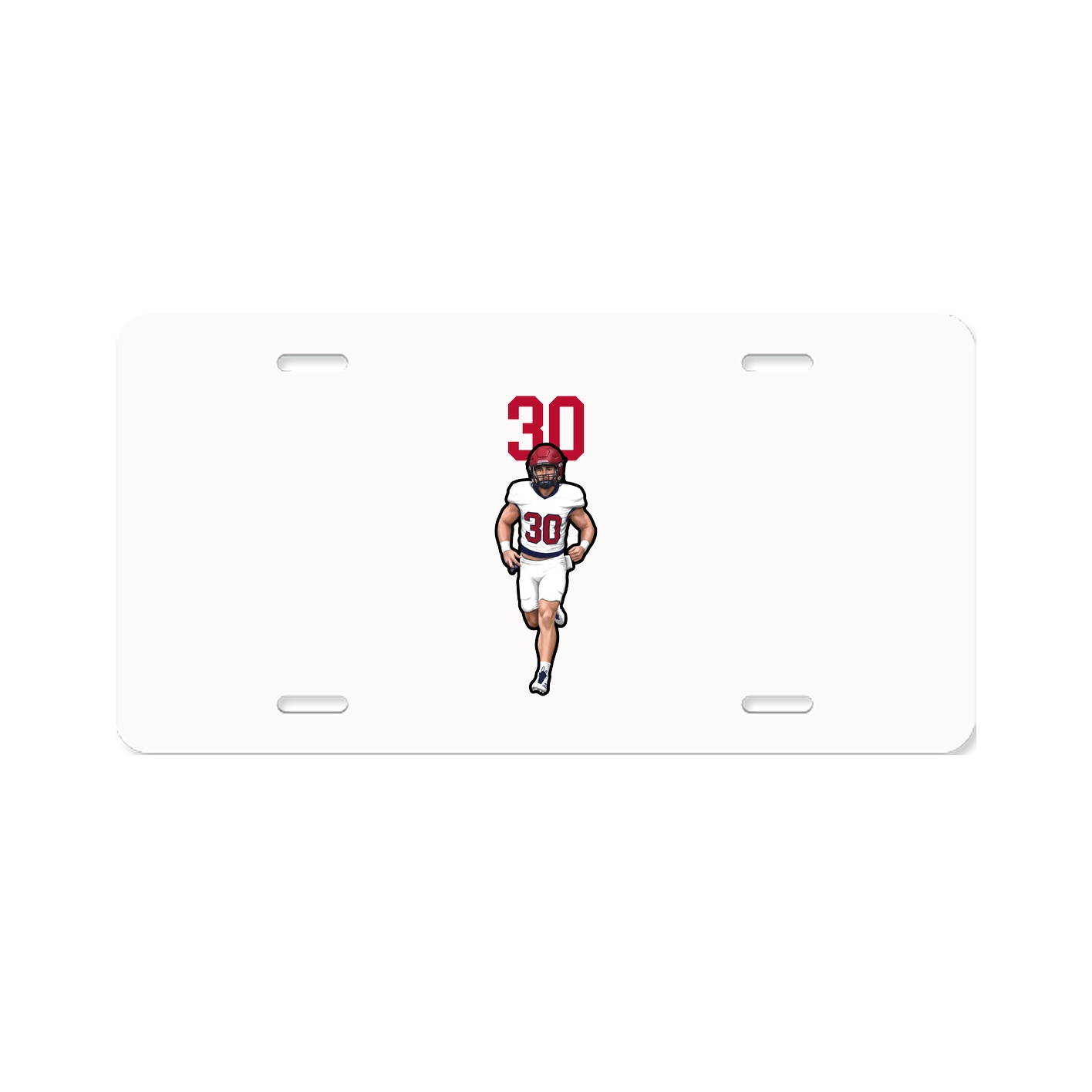 License Plate — Number Top in Classic