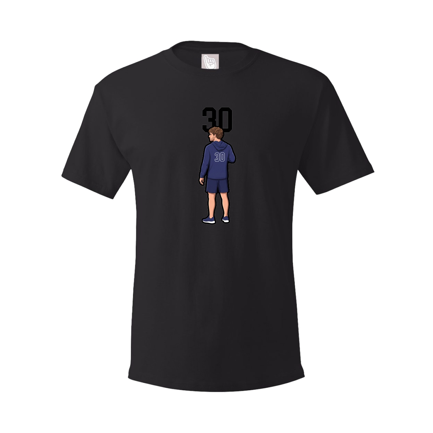 Youth Tee — Number Top in Black