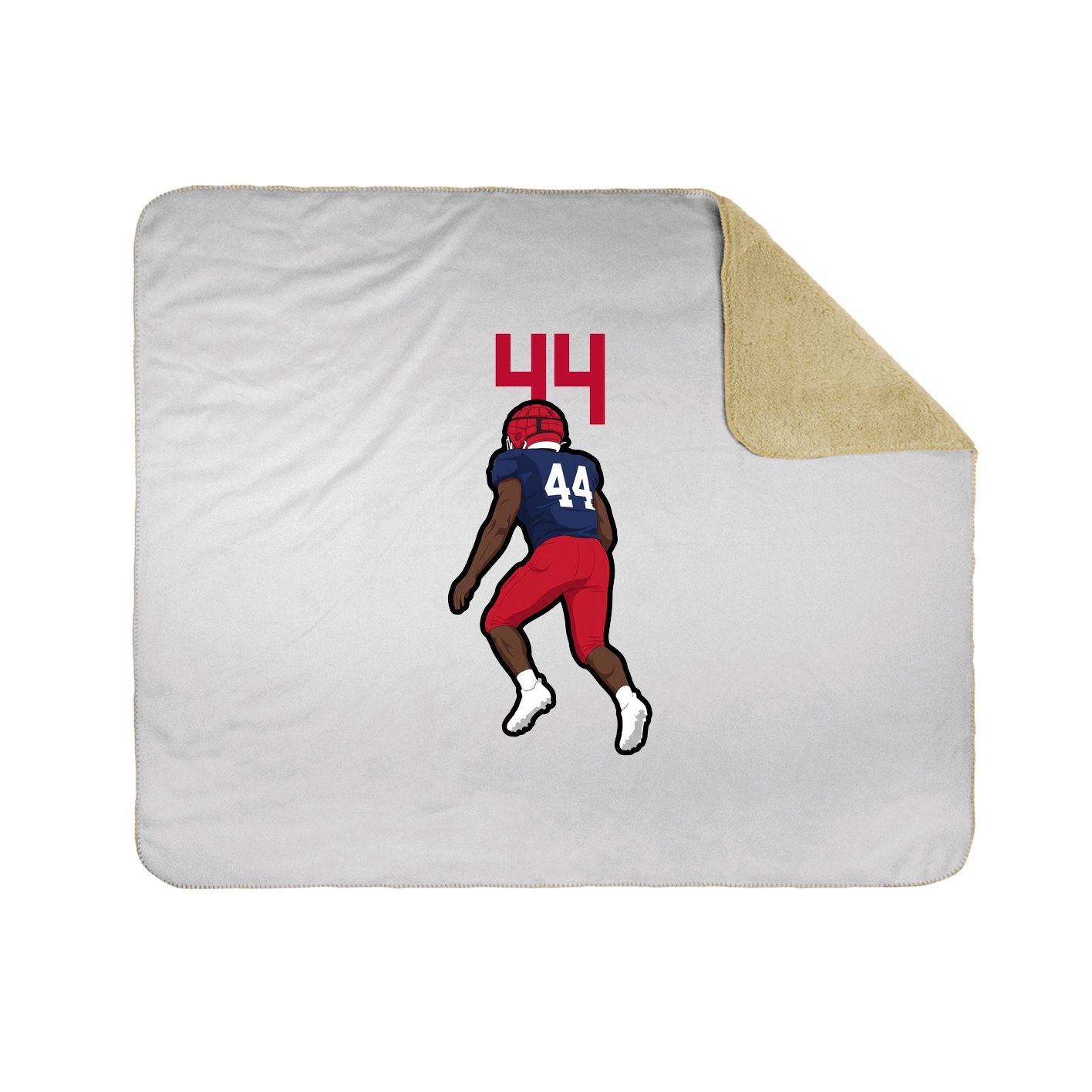 Throw Blanket — Number Top in White