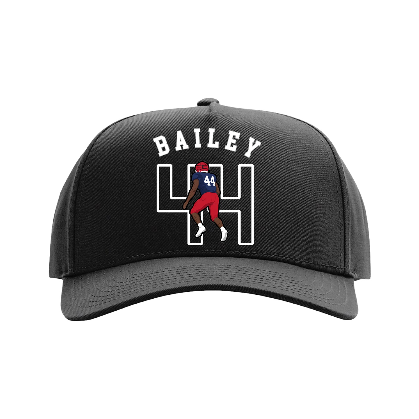 Full Fabric Five-Panel Champ Cap — Shirsey Arch in Black