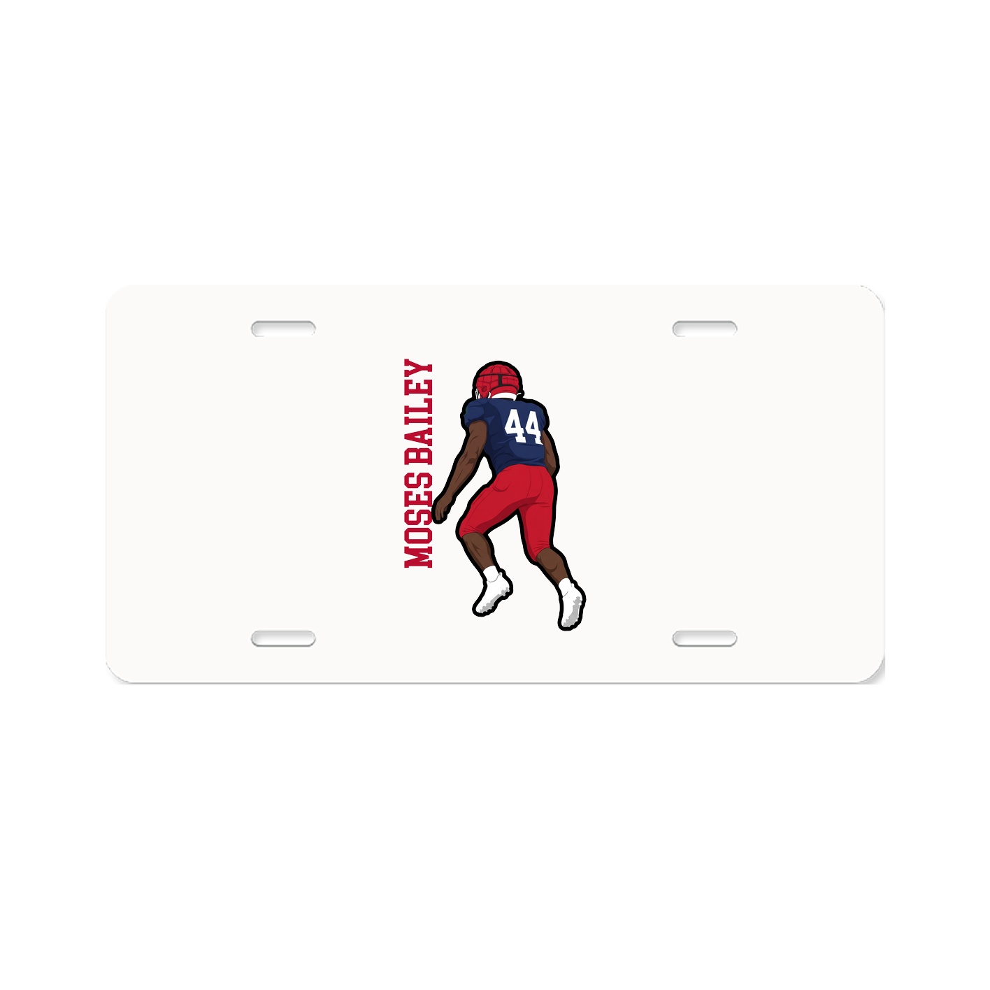 License Plate — Name Vertical in Classic