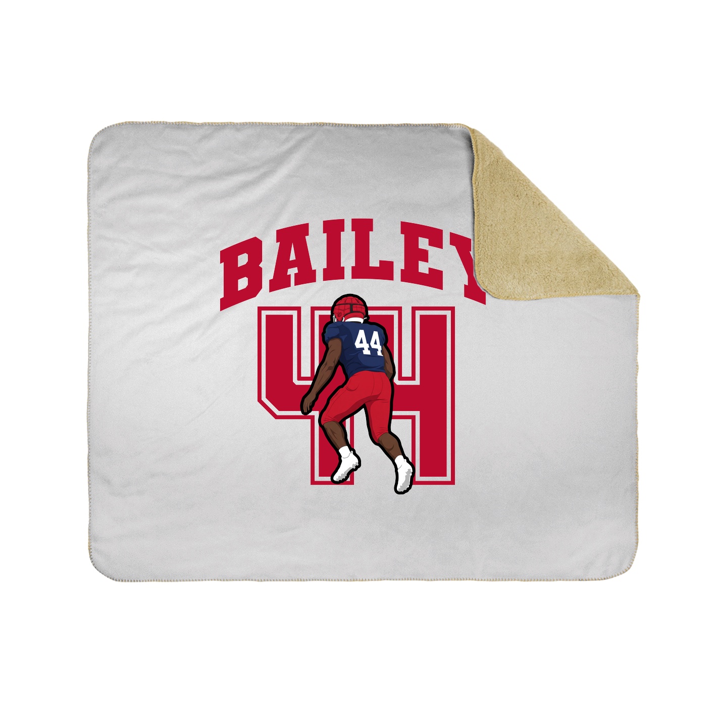 Throw Blanket — Number in White