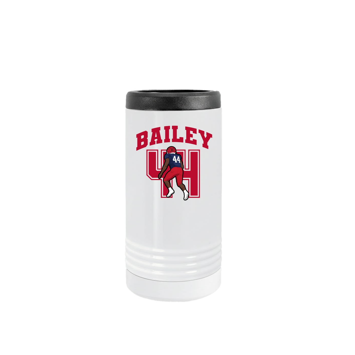 Slim Beverage Holder — Number in White