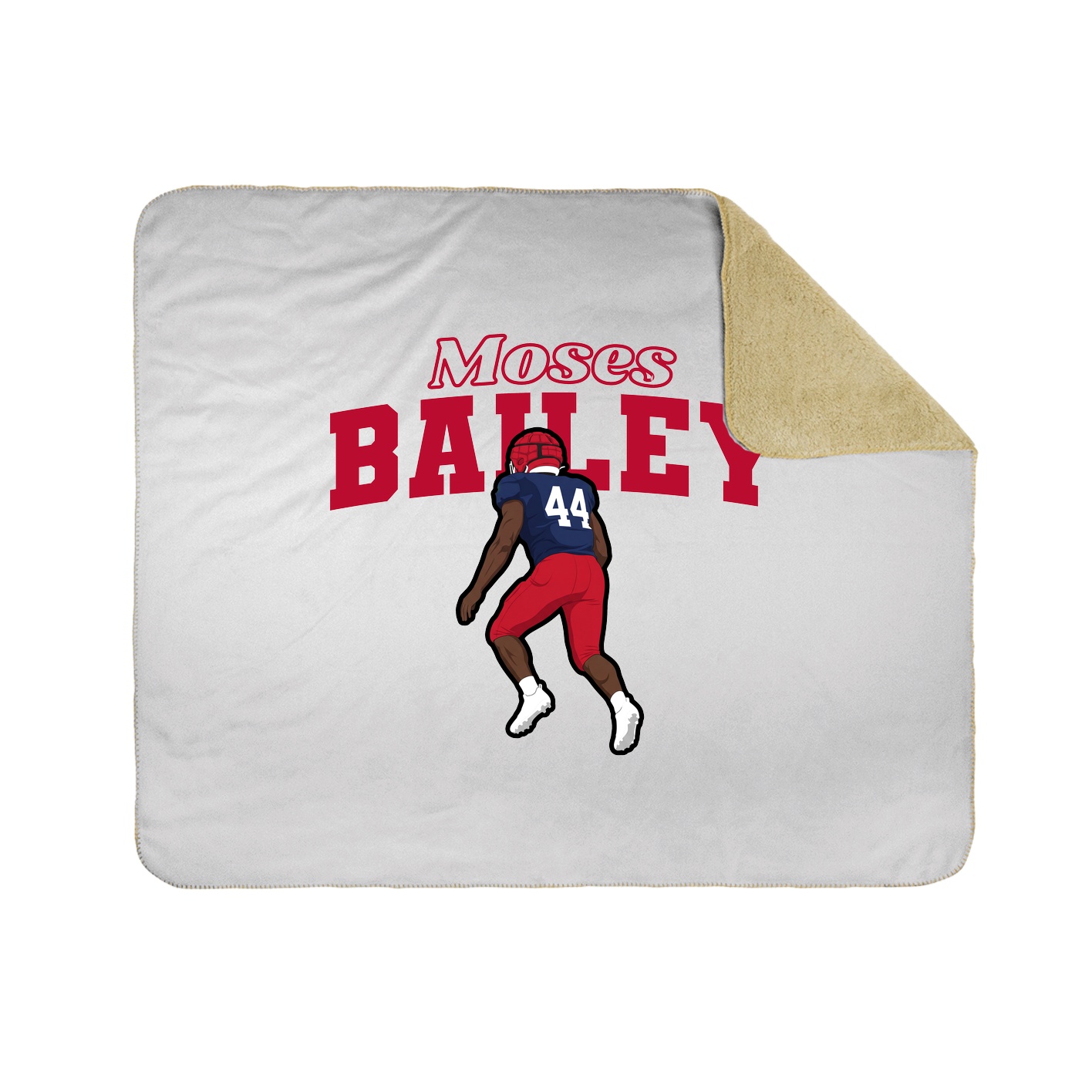 Throw Blanket — Name Arch in White
