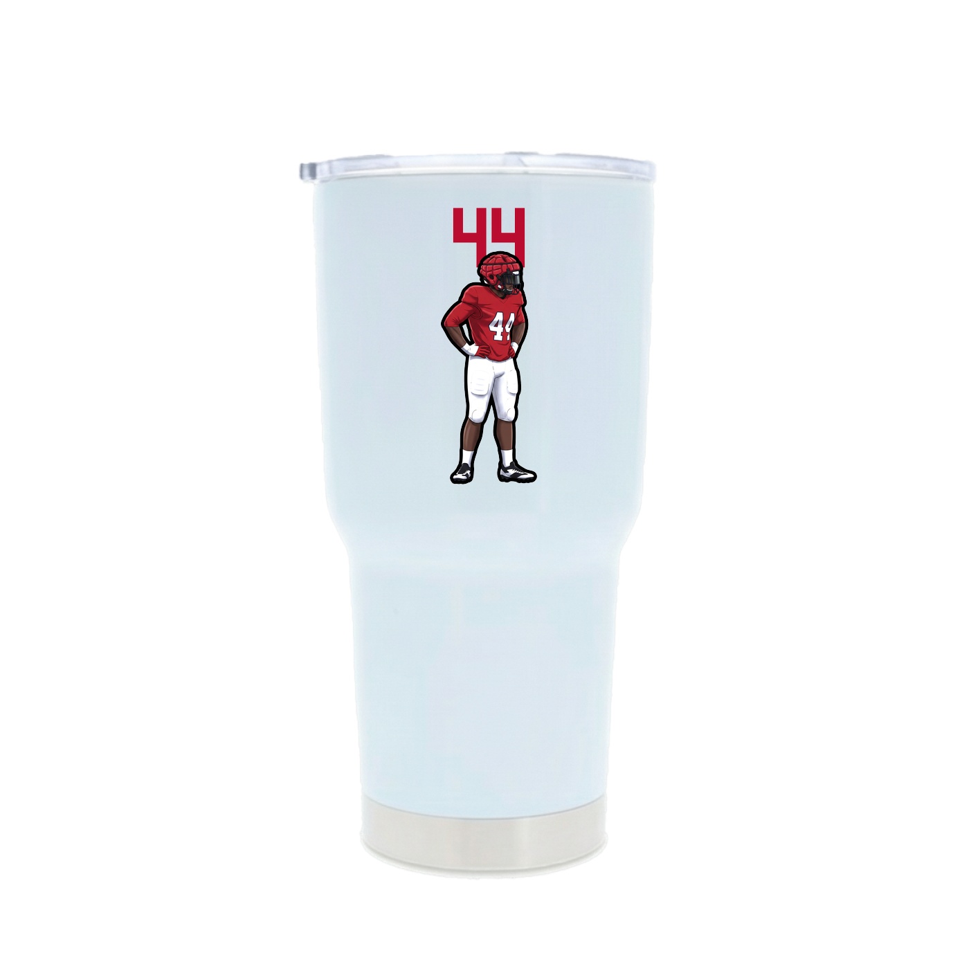 30oz Stainless Steel Tumbler — Number Top in White