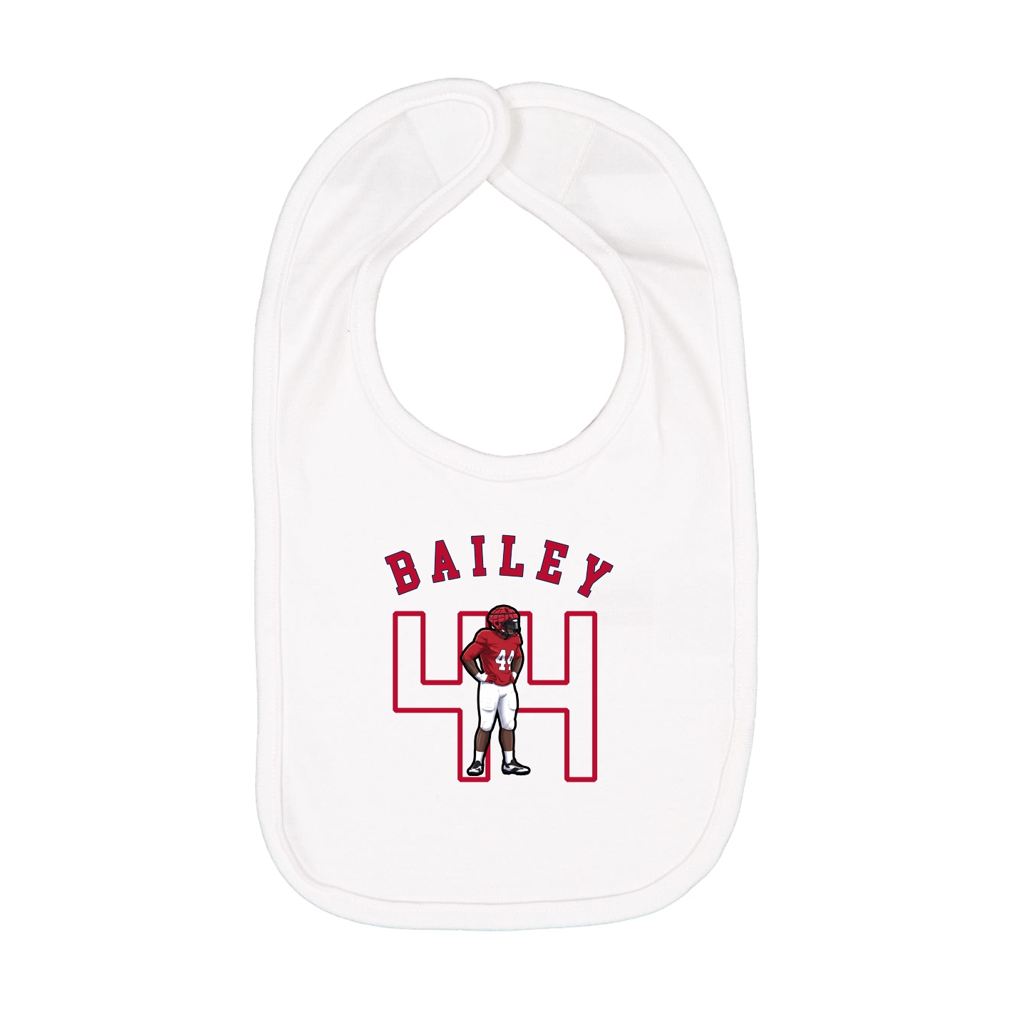 Infant Bib — Shirsey Arch in White