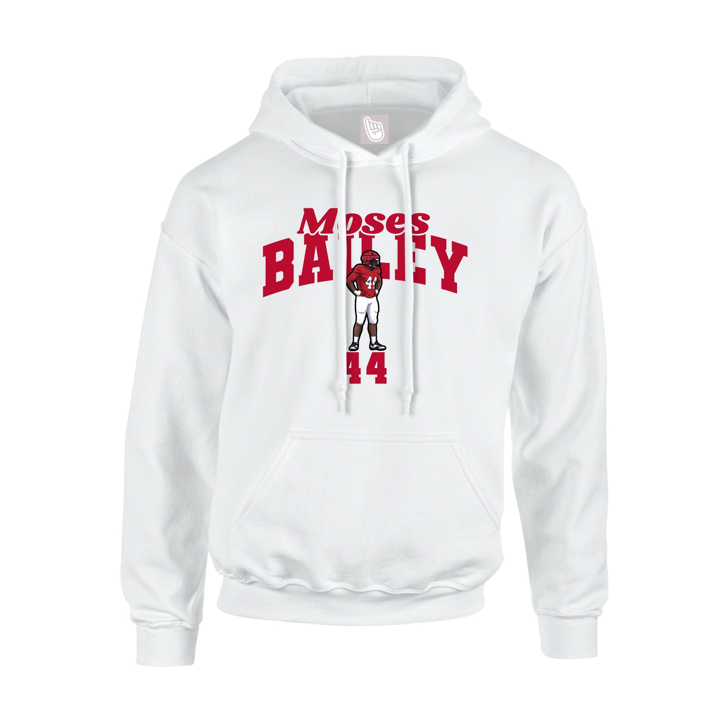 Hoodie — Signature Arch in White